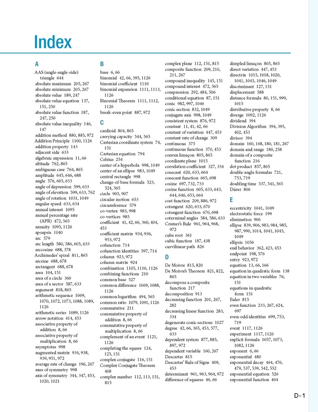 Algebra and Trigonometry - 